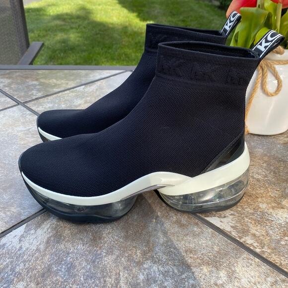 Michael Kors Black Olympia Extreme Stretch Sock Bootie Sneakers Size 9 US Women - Picture 1 of 12
